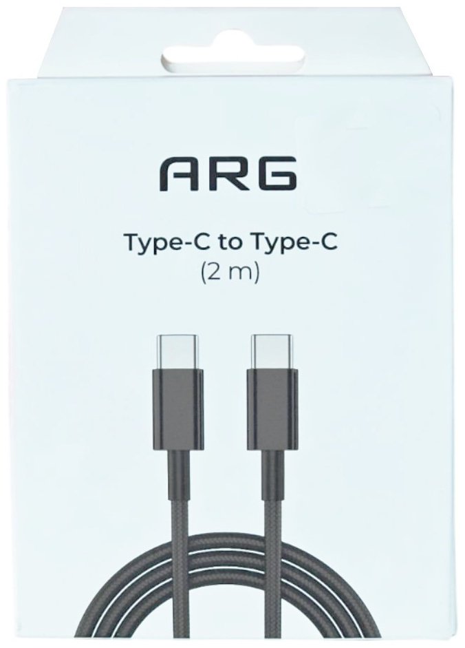 Кабель ARG USB TypeC (M), 2 м, черный купить,0