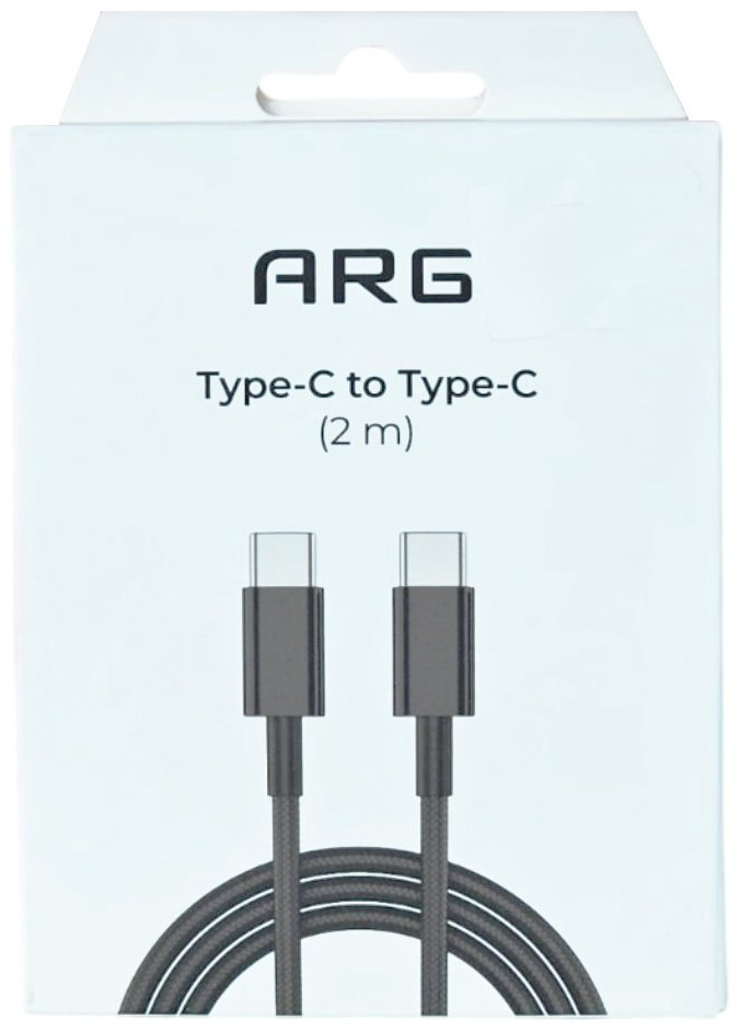 Кабель ARG USB TypeC (M), 2 м, черный
