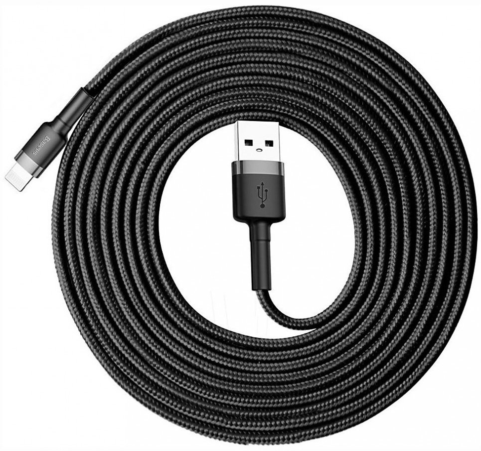 Кабель Baseus USB 2.0 (M), Lightning, 3 м, черный купить,NaN