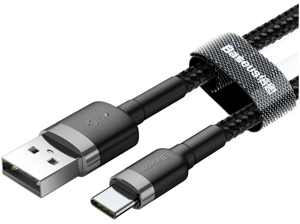 Кабель Baseus USB 2.0 (M), USB TypeC (M), 2 м, черный купить,NaN