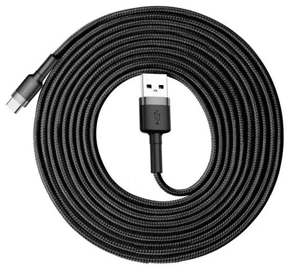 Кабель Baseus USB 2.0 (M), USB TypeC (M), 2 м, черный