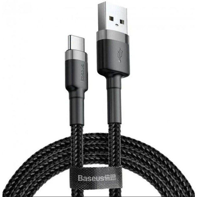 Кабель Baseus USB 2.0 (M), USB TypeC (M), 2 м, черный купить,0