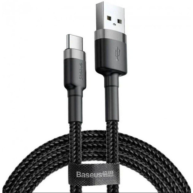 Кабель Baseus USB 2.0 (M), USB TypeC (M), 2 м, черный купить,NaN