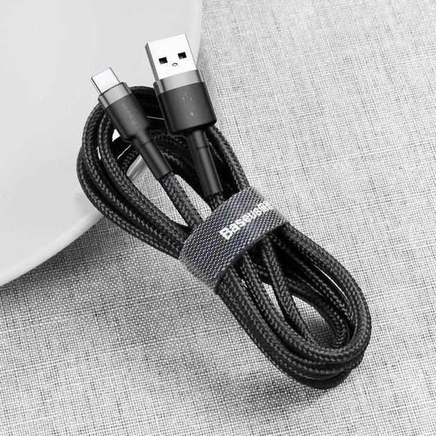Кабель Baseus USB 2.0 (M), USB TypeC (M), 2 м, черный купить,NaN