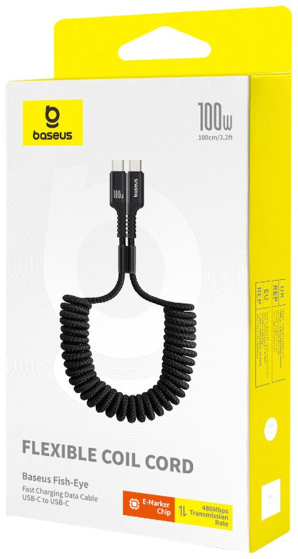 Кабель Baseus USB TypeC (M), 1 м, черный купить,NaN