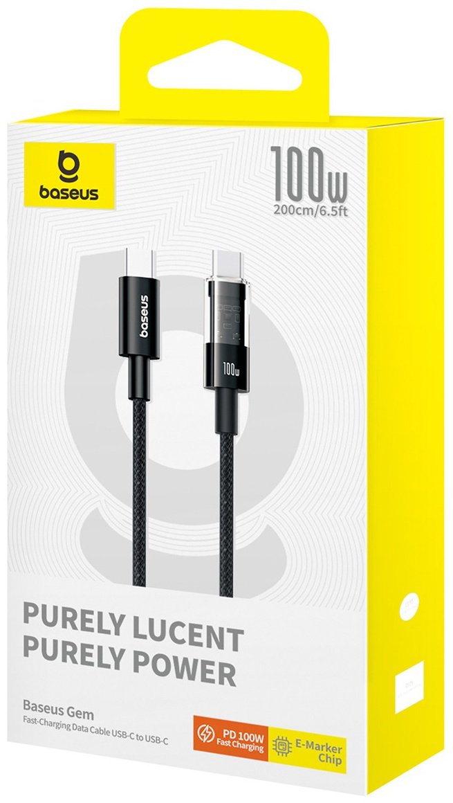 Кабель Baseus USB TypeC (M), 2 м, черный купить,0
