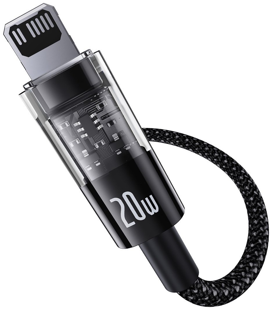 Кабель Baseus USB TypeC (M), Lightning (M), 2 м, черный