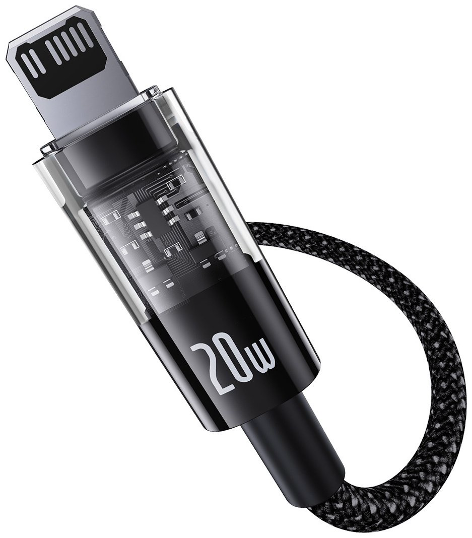 Кабель Baseus USB TypeC (M), Lightning (M), 2 м, черный купить,NaN