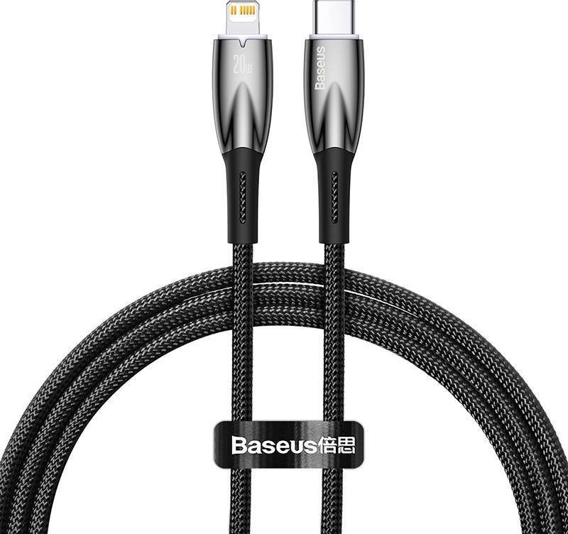 Кабель Baseus USB TypeC (M), Lightning, 2 м, черный