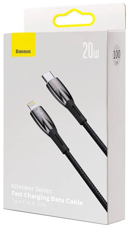 Кабель Baseus USB TypeC (M), Lightning, 2 м, черный купить,NaN