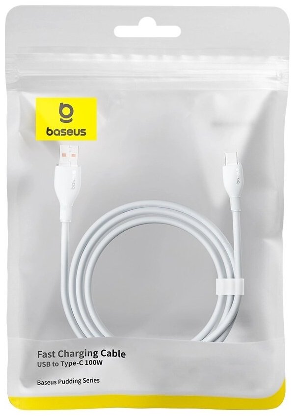 Кабель Baseus USB 2.0 (M), USB TypeC (M), 1.2 м, белый купить,0