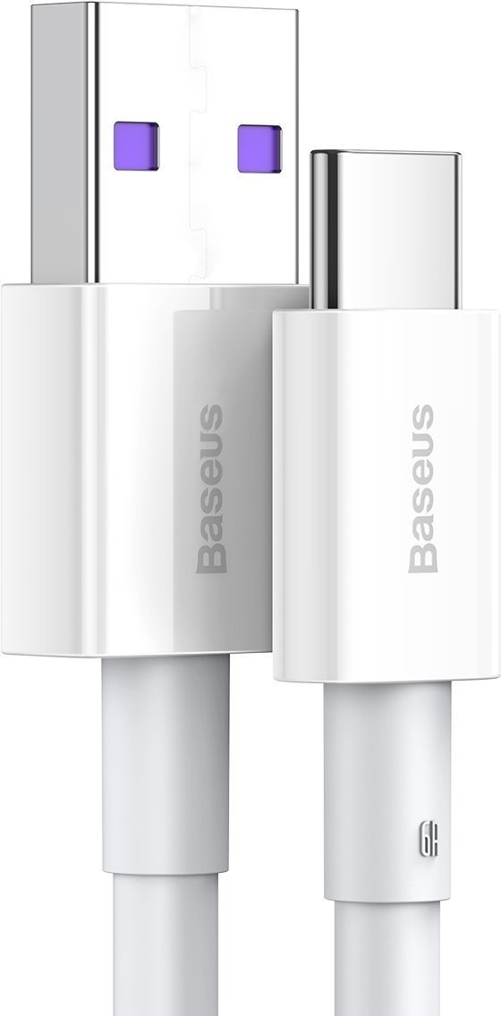 Кабель Baseus USB 2.0 (M), USB TypeC (M), 2 м, белый купить,0