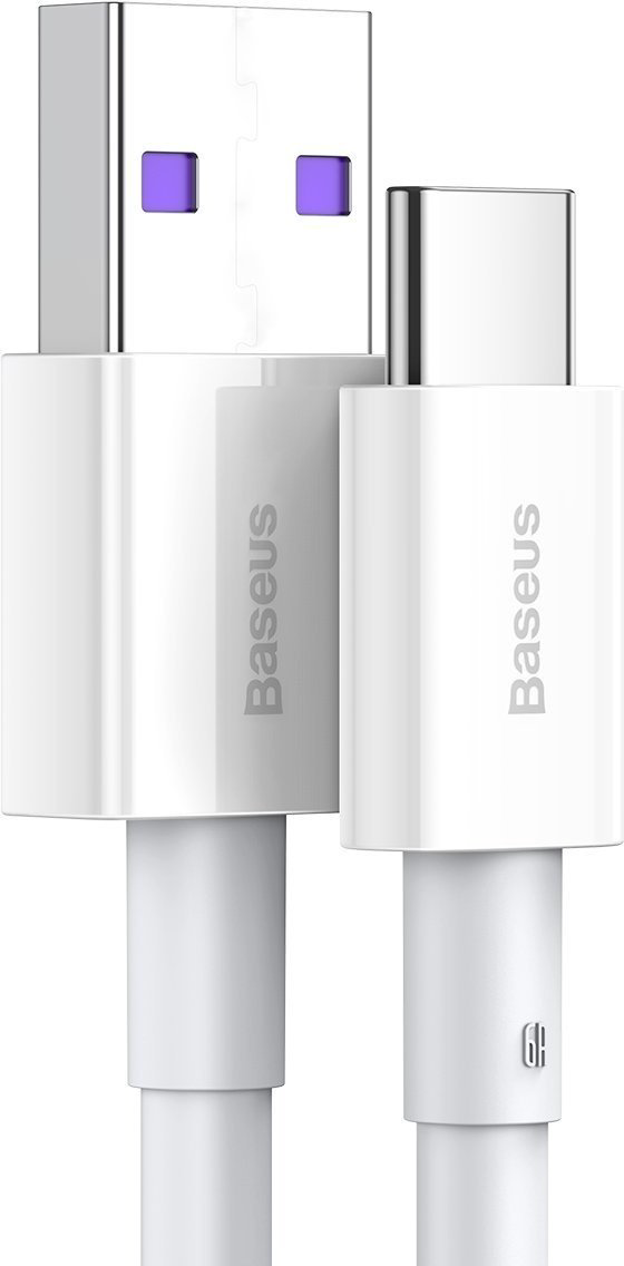 Кабель Baseus USB 2.0 (M), USB TypeC (M), 2 м, белый купить,NaN