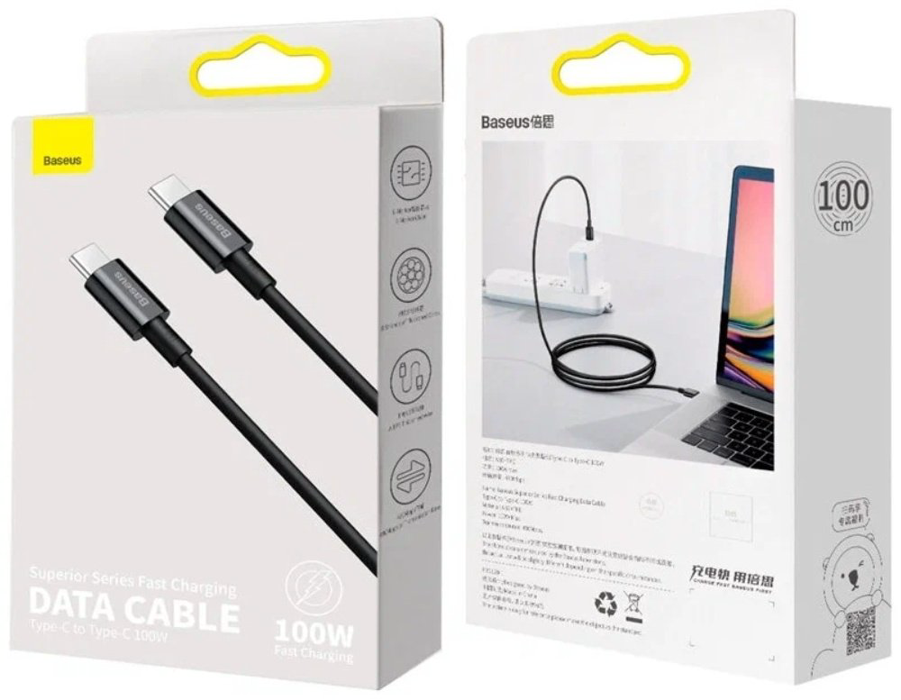 Кабель Baseus USB TypeC (M), 1 м, черный купить,NaN