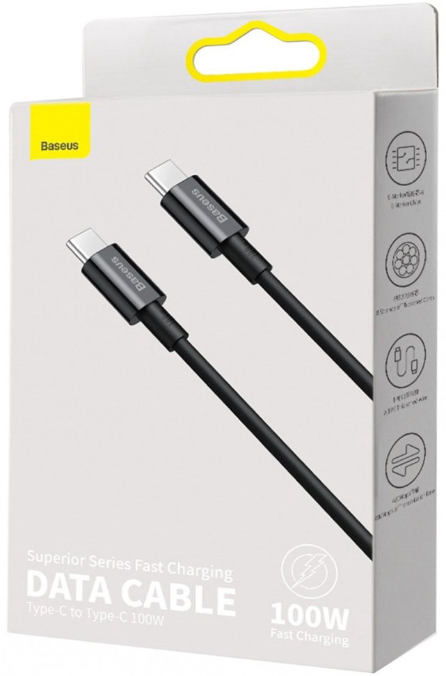 Кабель Baseus USB TypeC (M), 2 м, черный купить,NaN
