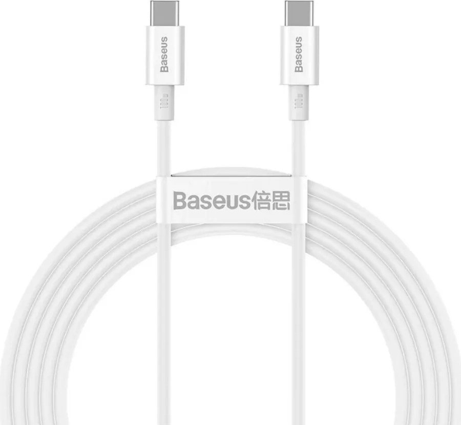 Кабель Baseus USB TypeC (M), 2 м, белый