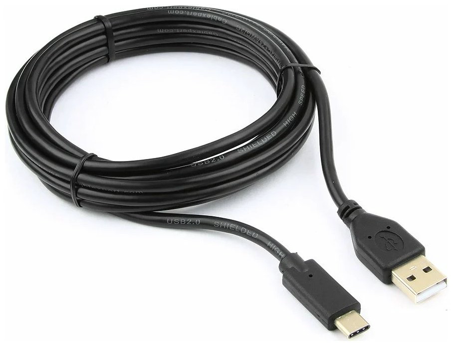 Кабель Cablexpert USB 2.0 (M), USB TypeC (M), 3 м, черный