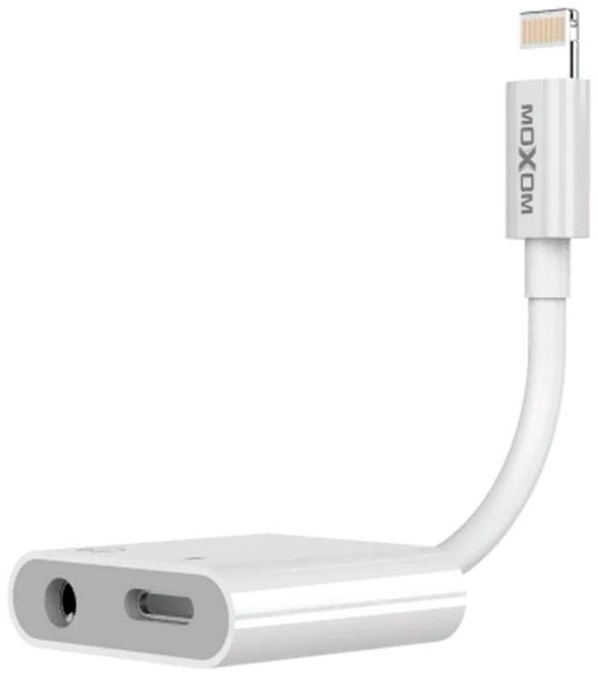 Переходник Moxom Lightning (F), Lightning (M), 0.1 м, белый