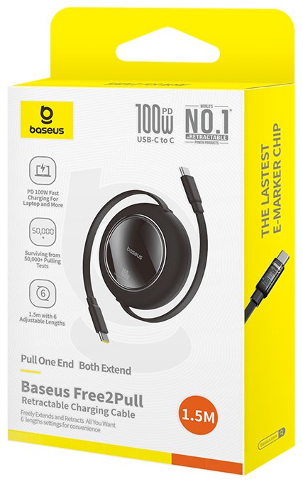 Кабель Baseus USB 3.0 (M), 1.5 м, черный