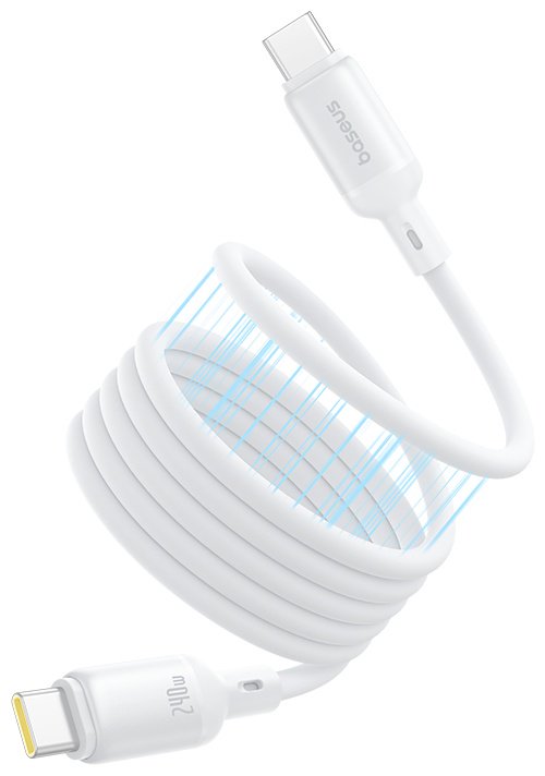 Кабель Baseus USB TypeC (M), 1 м, белый купить,0