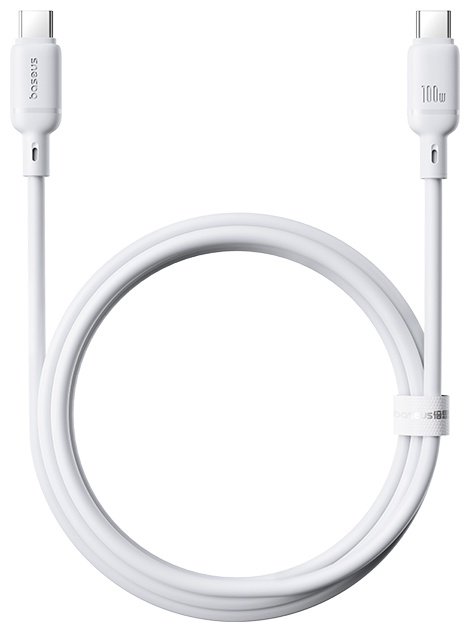 Кабель Baseus USB TypeC (M), 1 м, белый