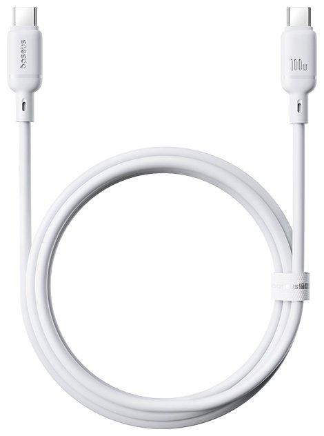 Кабель Baseus USB TypeC (M), 1 м, белый купить,NaN
