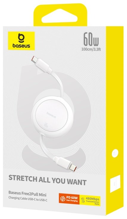 Кабель Baseus USB TypeC (M), 1 м, белый купить,0