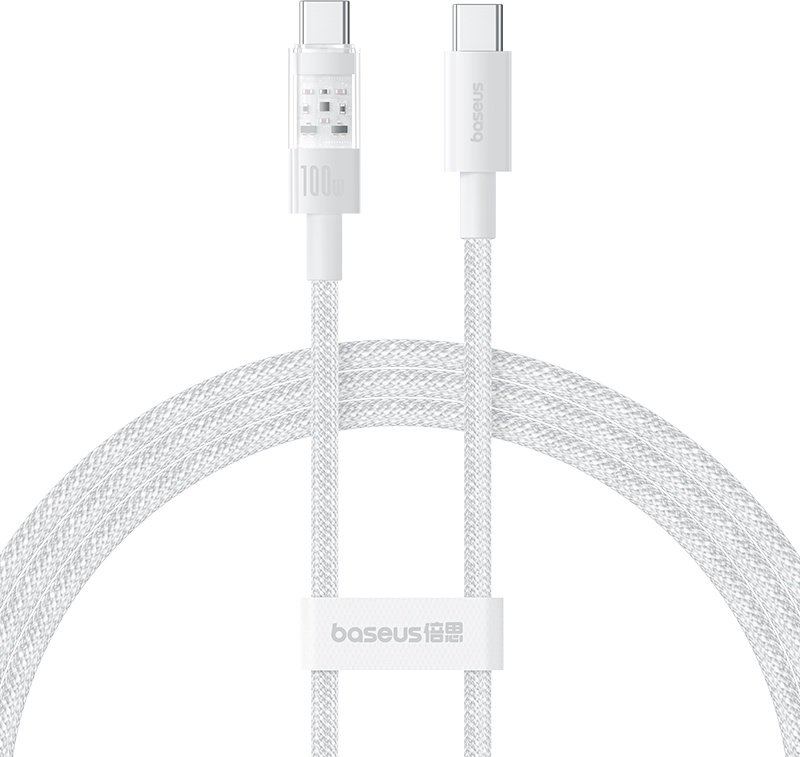 Кабель Baseus USB TypeC (M), 1 м, белый