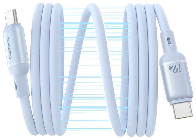 Кабель Baseus USB TypeC (M), 1 м, голубой