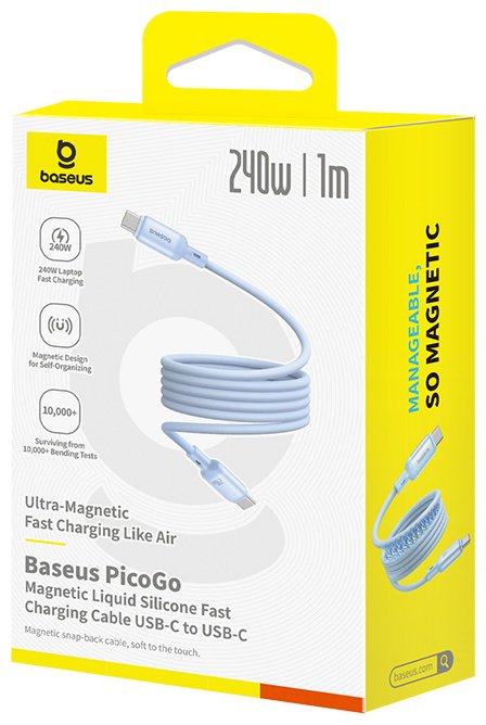 Кабель Baseus USB TypeC (M), 1 м, голубой купить,0