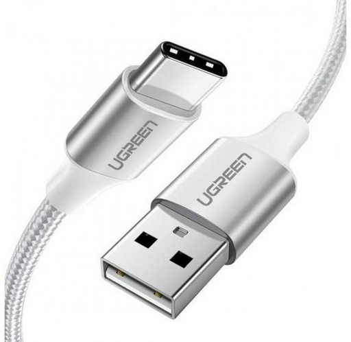 Кабель Ugreen USB TypeC (M), USB Type-A (M), 2 м, белый