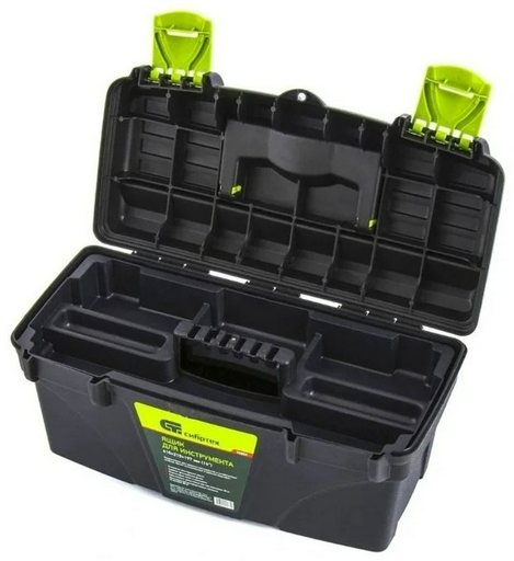 СИБРТЕХ ящик для инструментов 90804 Black-Green