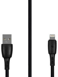 Кабель Carmega USB 2.0 (M), Lightning, 1 м, черный