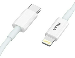 Кабель TFN USB TypeC (M), Lightning (F), 1 м, белый