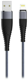 Кабель OLMIO USB 2.0 (M), Lightning (M), 1.2 м, серый