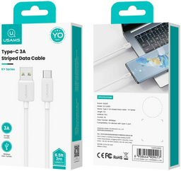 Кабель Usams USB 3.0 (M), USB TypeC (M), 2 м, белый