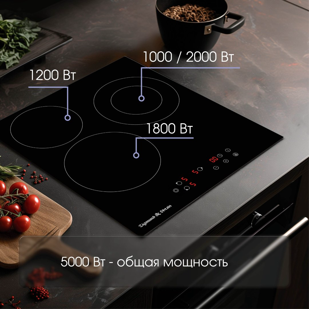 Варочная поверхность Zigmund &amp; Shtain CN 37.4 B черный купить,NaN