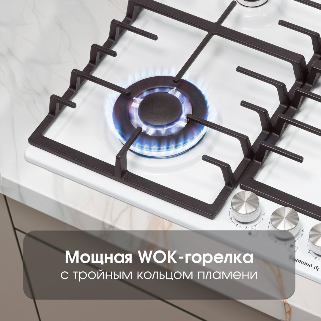 Варочная поверхность Zigmund &amp; Shtain G 20.6 W белый купить,NaN