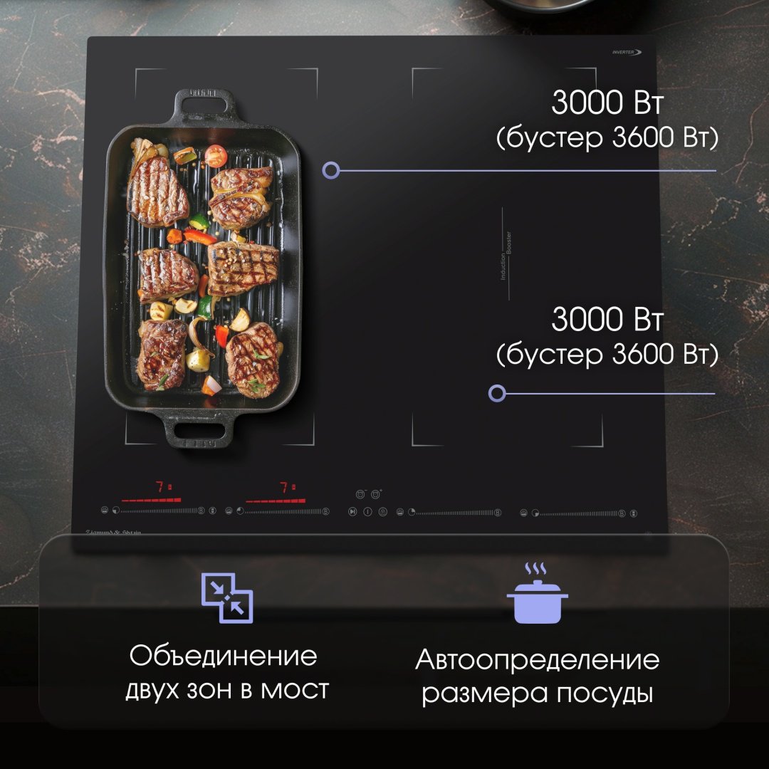 Варочная поверхность Zigmund & Shtain CI 29.6 B черный - ForteMarket Варочная поверхность Zigmund & Shtain CI 29.6 B черный купить,0