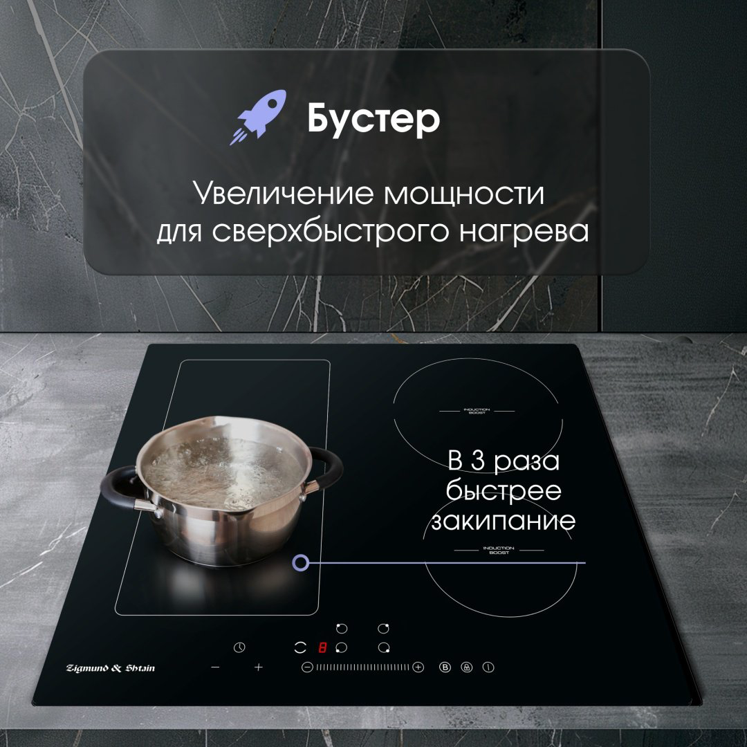 Варочная поверхность Zigmund &amp; Shtain CI 34.6 B черный купить,NaN