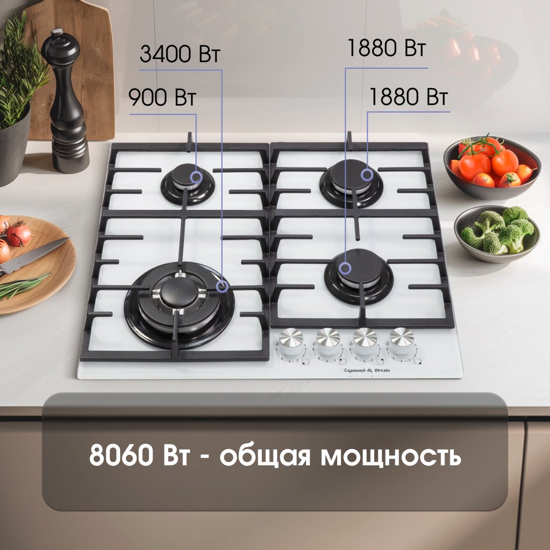 Варочная поверхность Zigmund &amp; Shtain M 28.6 W белый