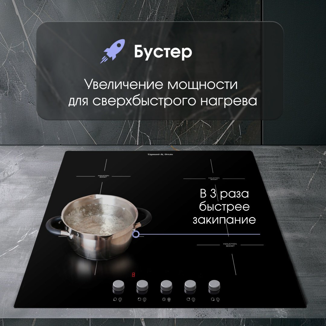 Варочная поверхность Zigmund &amp; Shtain CI 45.6 B черный купить,NaN