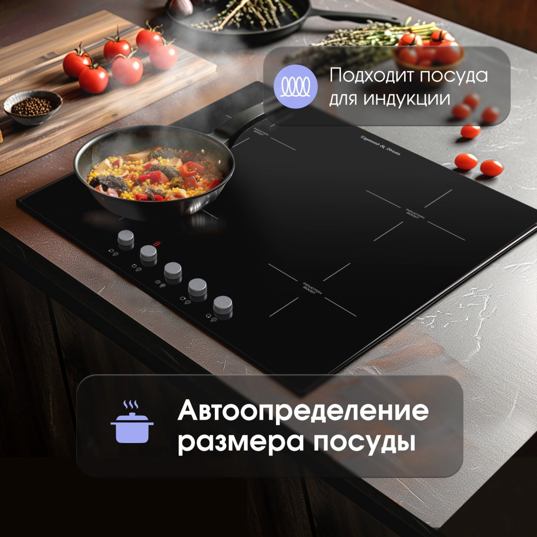 Варочная поверхность Zigmund &amp; Shtain CI 45.6 B черный купить,NaN