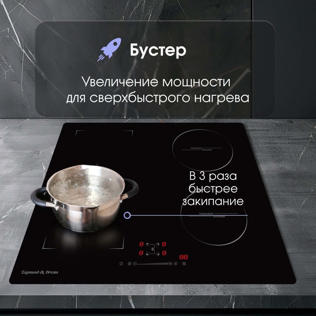 Варочная поверхность Zigmund &amp; Shtain CI 46.6 B черный купить,0