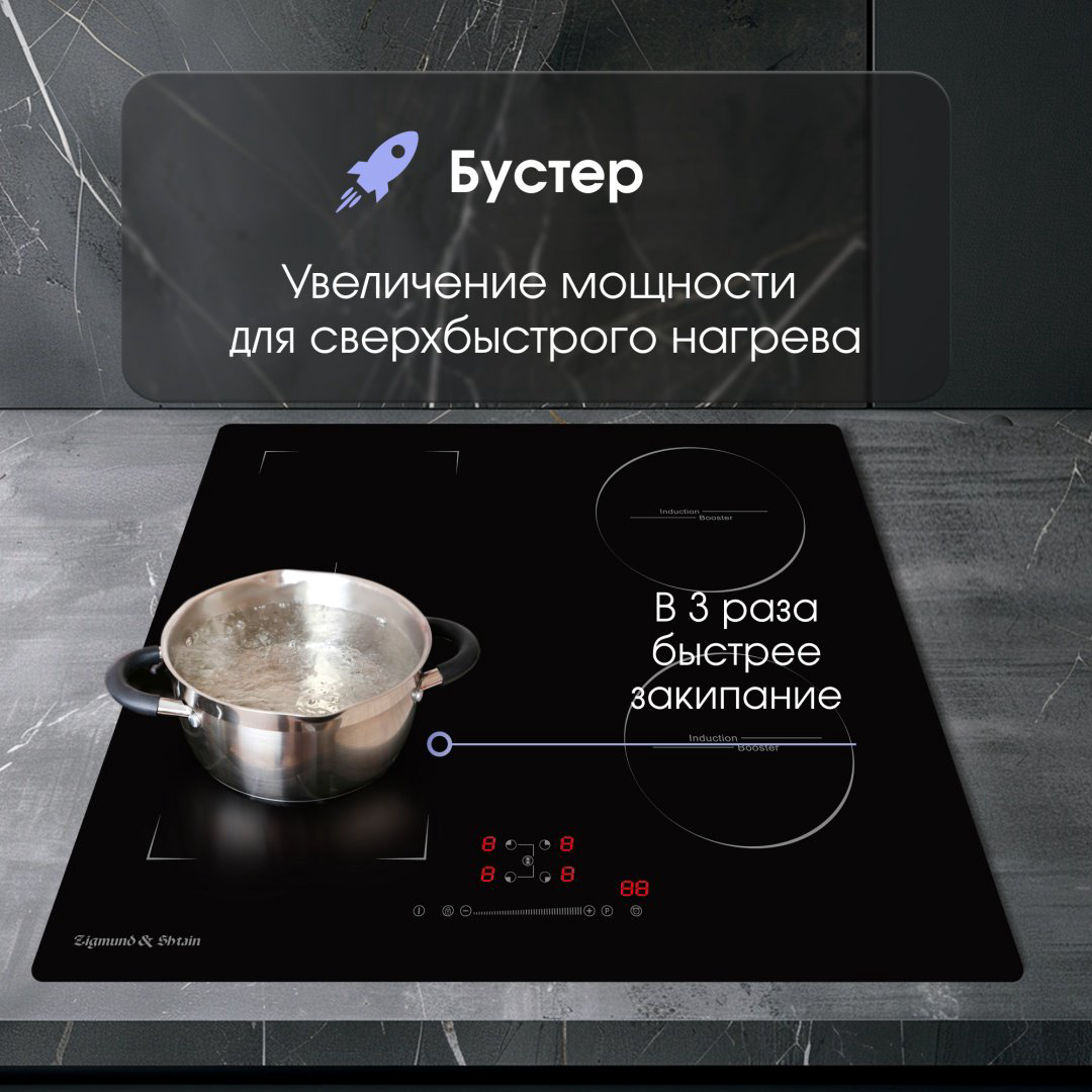 Варочная поверхность Zigmund &amp; Shtain CI 46.6 B черный купить,NaN