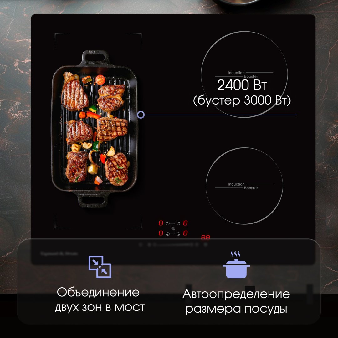 Варочная поверхность Zigmund &amp; Shtain CI 46.6 B черный купить,0