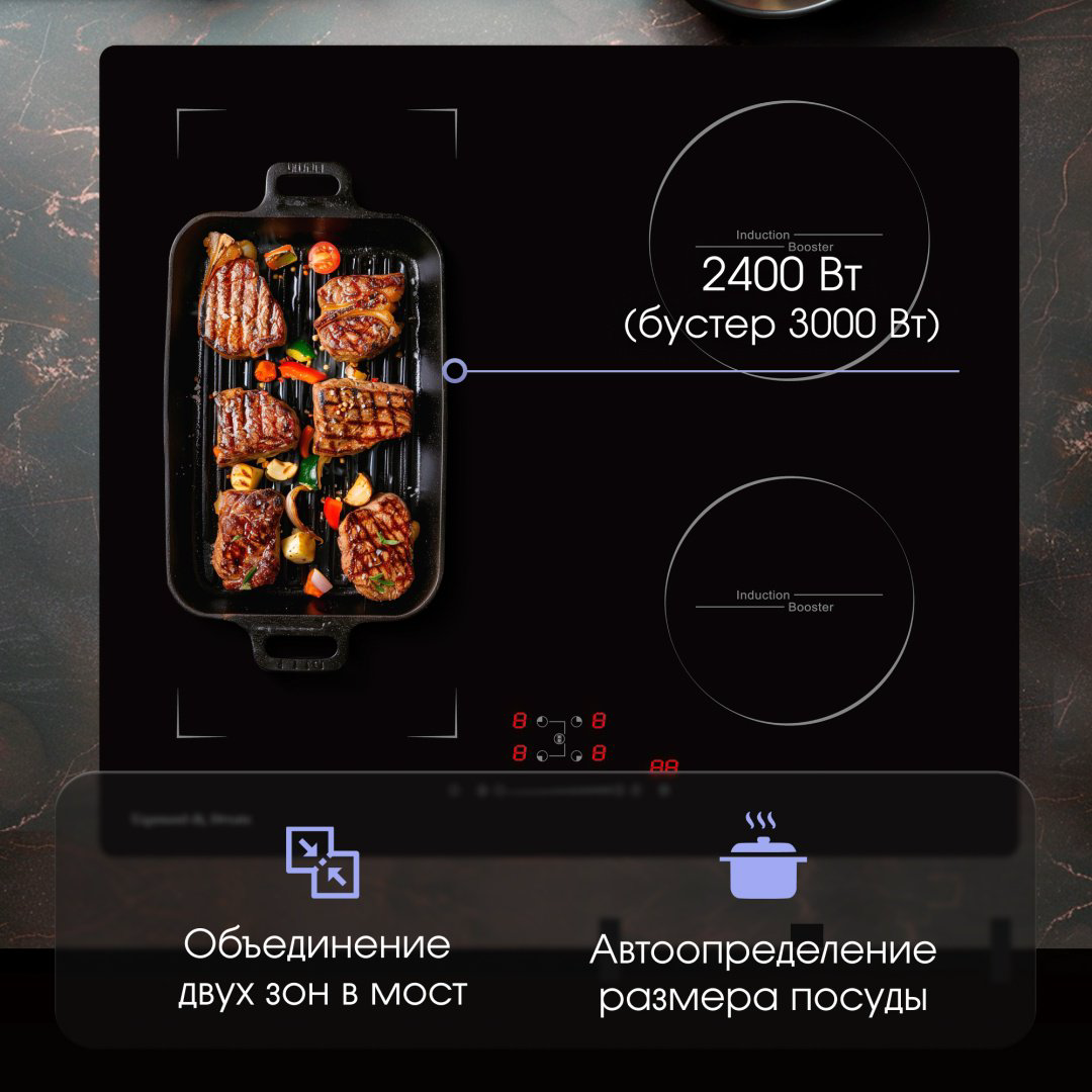 Варочная поверхность Zigmund &amp; Shtain CI 46.6 B черный купить,NaN