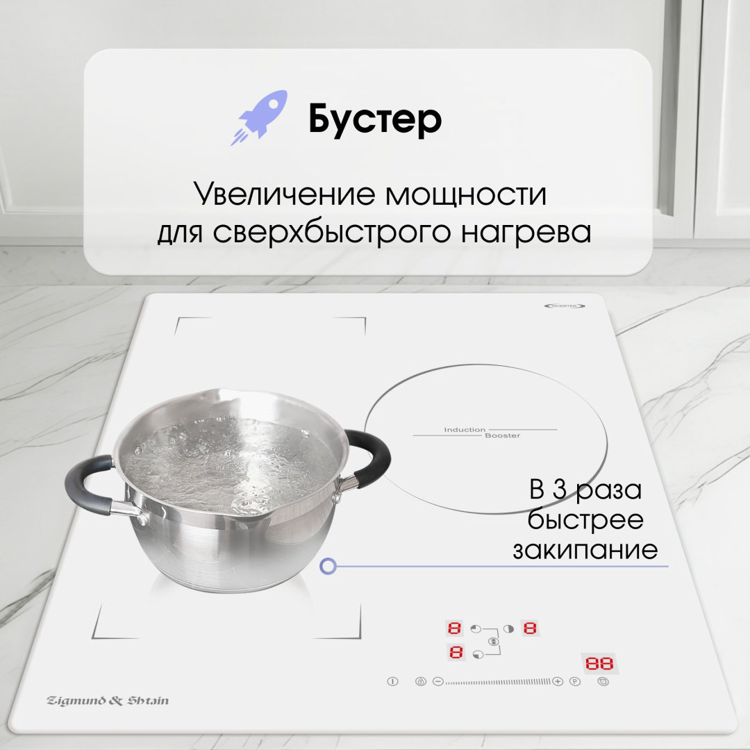 Варочная поверхность Zigmund &amp; Shtain CI 49.4 W белый купить,NaN