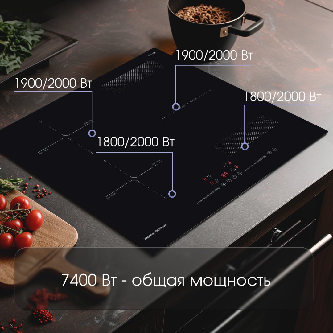 Варочная поверхность Zigmund &amp; Shtain CI 61.6 B черный купить,0