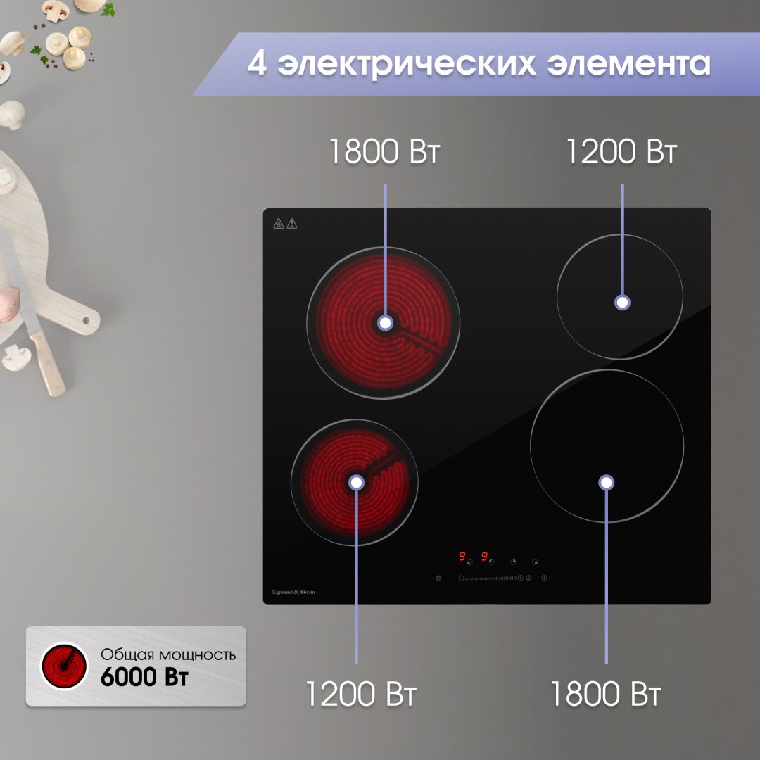 Варочная поверхность Zigmund & Shtain CN 42.6 B черный - ForteMarket Варочная поверхность Zigmund & Shtain CN 42.6 B черный купить,0